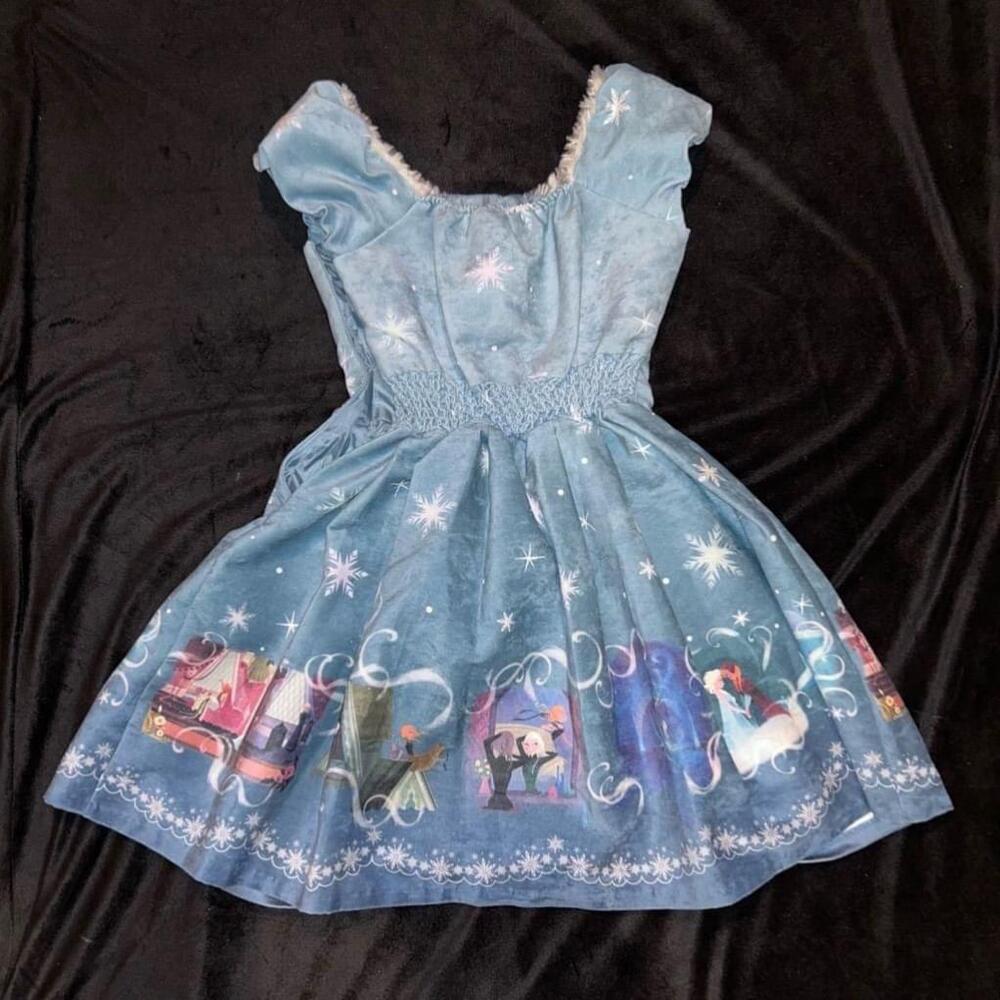 Disney Secret Honey Frozen Anna Elsa Adult Dress Winter Olaf Tagged - Picture 2 of 9